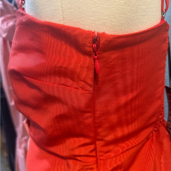 Beautiful red dress with pink bow mini dress from Future Collective size S NWT - Picture 3 of 7